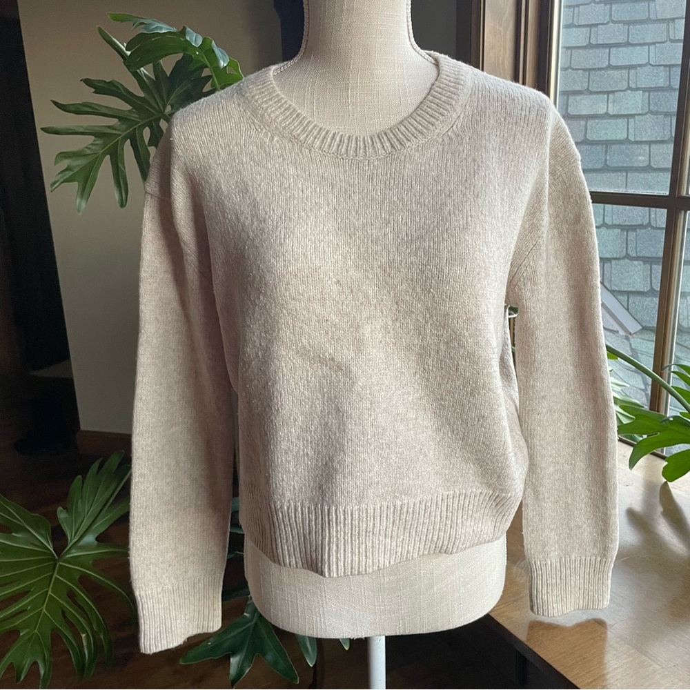 Jenni Kayne Cream Crew Neck Sweater